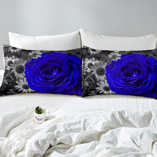 Feelyou Juego De Ropa De Cama Con Flores De Rosas Para Niños