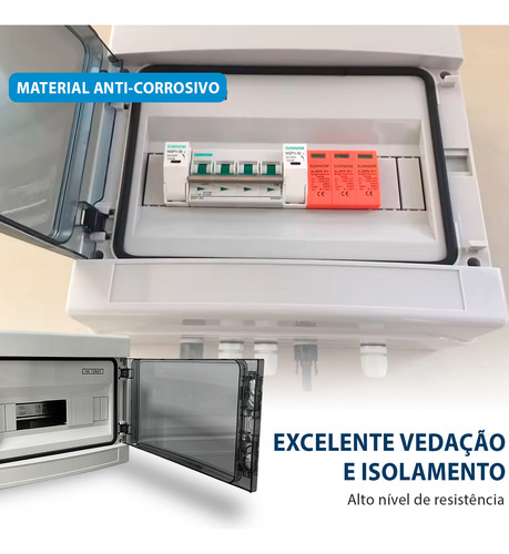 Quadro P/ Montagem Solar String Box 12 Polos Sobrepor - Ip65