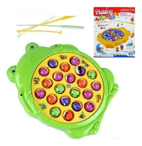Comprar Juego De Pesca Musical Giratorio 21 Peces Niños Didactico
