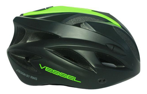 Capacete Bike Mtb Vessel Regulagem/led M Preto Com Verde