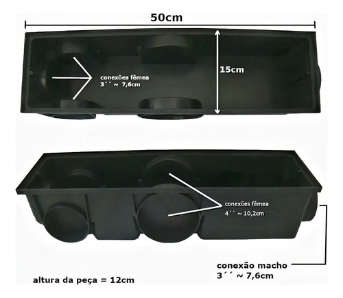 Coletor Ralo Linear Continuo Modular 15x50 Grelha Alumínio