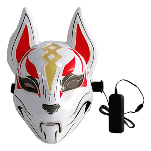 Máscara Led Fiesta Halloween Cosplay 10 Colors Fox Face Shi