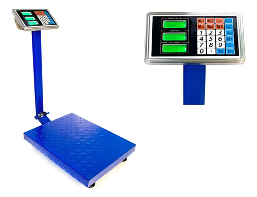 Balanza Industrial 300 Kg - Base Azul Con Brazo