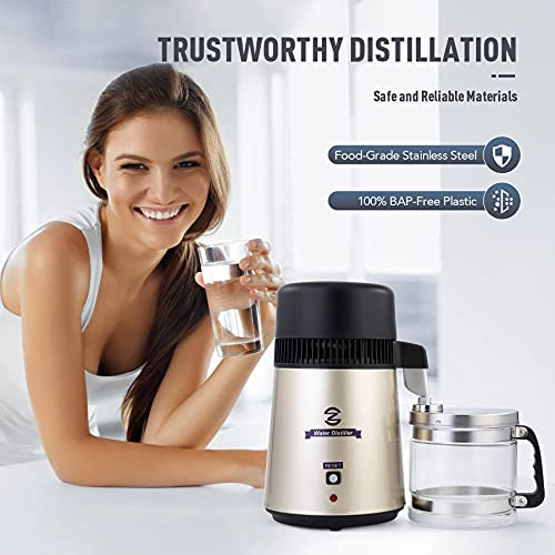 Water Distiller, Stainless Steel Distilling Pure Machin...