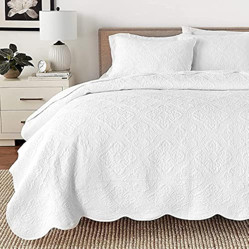 Cozy Line Home Fashions Medallón Victoriano Blanco Sólido En