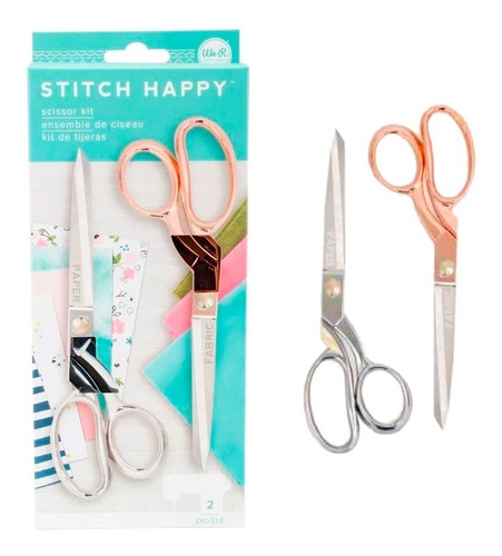 Stitch Happy Scissors | Tijeras Precisión Oro Rosado Tela
