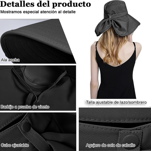 Sombrero Para Sol Gorras Mujer Playa Visera Protección Uv