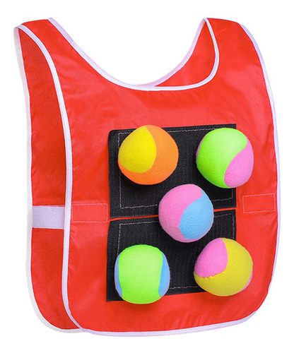 Juego De Dodgeball Con 5 Bolas Pegajosas Adultos Rojos