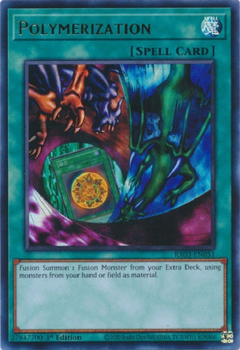 Polymerization Anime Art / - Mysterytcg Ra03-en051 Inglés
