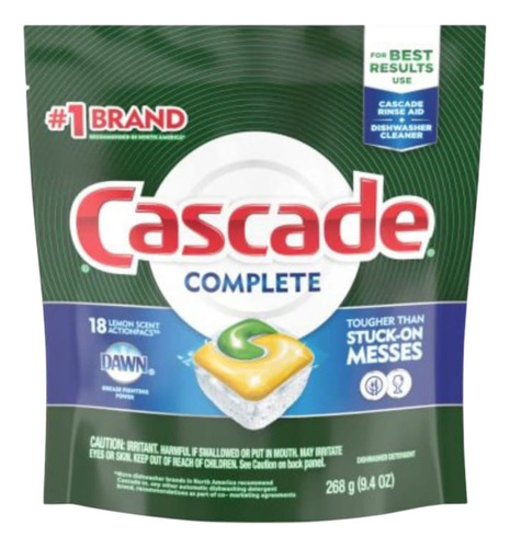 Cascade Dawn Complete Capsulas Para Lavavajillas Lemon Scent