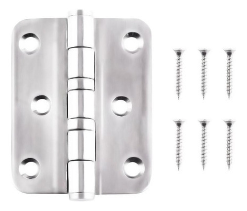 Dobradiça Aço Inox 3,5 X 3,0 X 2 Mm Canto Arredondado - 3 Un