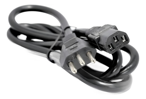 Kit 10 Un Cabo De Força Tripolar 3 Pinos Para Fonte Pc Tv