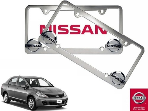 Par Porta Placas Nissan Tiida Sedan 1.8 2010 Original