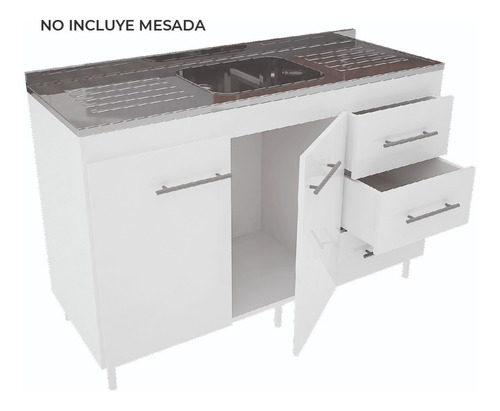 Imagen 2 de 10 de Bajo Mesada 2 Puerta 3 Cajones 1.20 Orlandi Cuotas