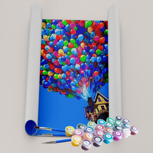 Kit Pintura Numerada Terapeutica - Up Altas Aventuras