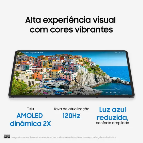 Tablet Samsung Galaxy Tab S11 Ultra Wifi, 512gb, 12gb Ram, Galaxy Ai, S Pen, Capa Teclado, Tela Imersiva De 14,6  120hz, Hdr10+, Camera 13mp, Ip68, Android 16 Cinza