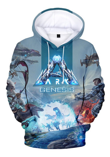 Sudadera Con Capucha Con Estampado 3d Del Juego Ark: Surviva