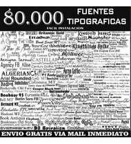 Comprar Pack 80.000 Fuentes Tipograficas Letras Editables + Regalo