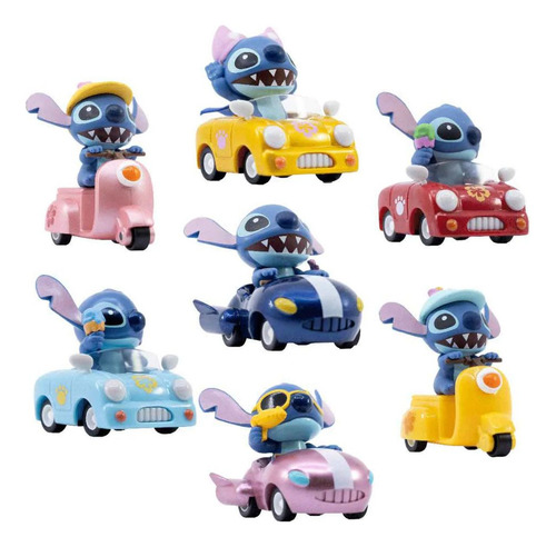 Boneco Stitch Scooter Rosa Carrinho Fricção Dia Das Crianças