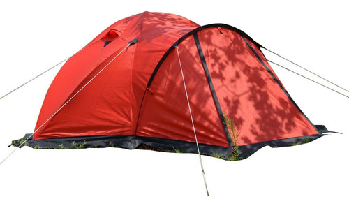 Barraca Camping 4 Pessoas Azteq Base Camp Vermelho 3000mm