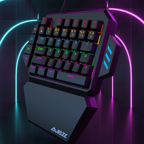Imagen 6 de 6 de Teclado Mecánico De Una Mano Rgb Switch Blue - Ajazz Ak039h
