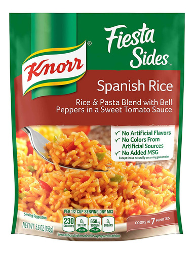 Fiesta Sidesarroz Español (paquete De 4) Bolsas De 5.6 Oz