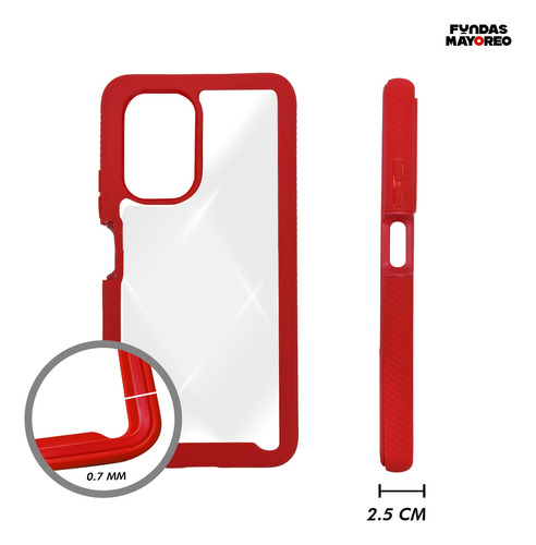 Funda Aura Para Xiaomi Poco F3 5g Carcasa Case Para Celular Rojo