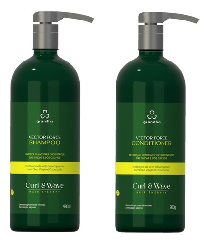 Shampoo E Condicionador Grandha Vector Force Cachos Crespos