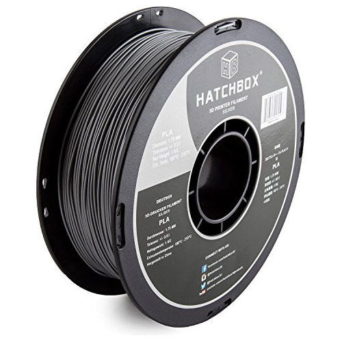 Filamento Hatchbox Para Imprecion 3d 1.75mm 1kg - Silver 