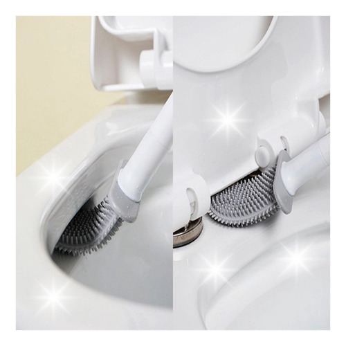 Cepillo de Silicona para Inodoro con Base Baño Privado