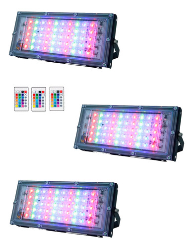 15pz Reflector Lampara Led Rgb Iluminacion Color 30w Control