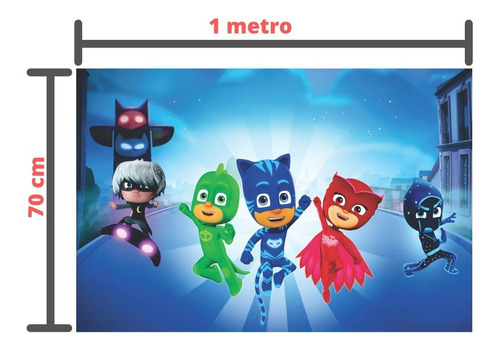 Kit Festa Painel E Displays Decorações Infantis Pj Masks