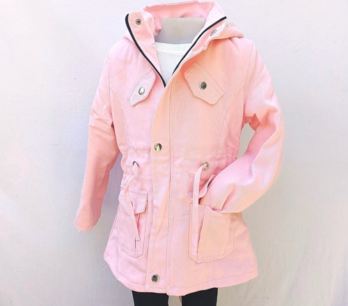 Parka Nena Con Corderito Rosa 4 Al 14