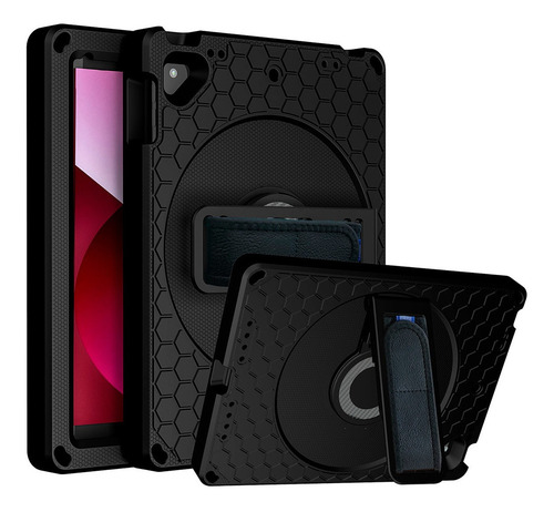 Capa Shock Com Alça Para iPad Air 1 2 / iPad 5 6 / Pro 9.7 Cor Preto