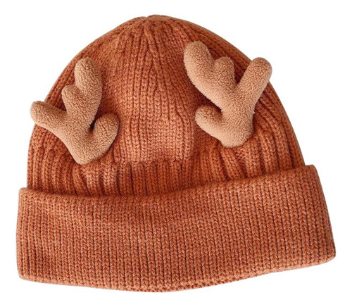 Nuevo Gorro De Lana Tejido Con Astas, Gorro Cálido De Lana