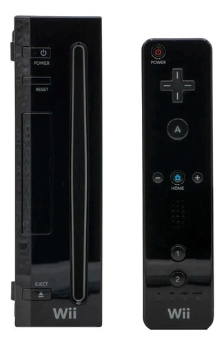Nintendo Wii Black Dos Mandos 128 Gb Juegos Retrocompatible Negro (Reacondicionado)