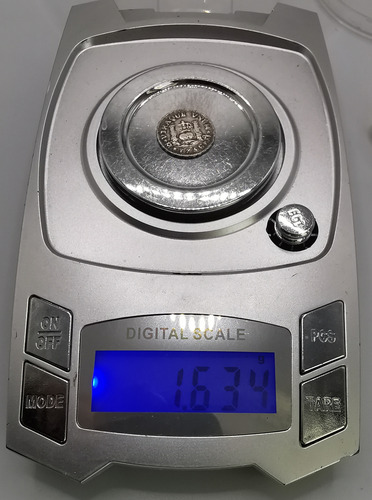 Medio 1/2 Real Columnaria Plata Original 1736 Mexico Mo