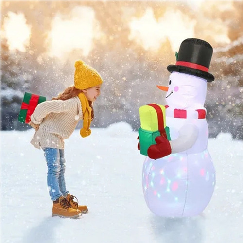 Inflatable Snow Monkey Christmas Dolls With Led Light Ninos