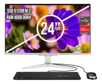 Comprar Aio Acer Aspire C24 Amd Ryzen 5 5500u Ssd 512gb + Ram 40gb