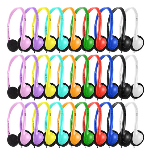 Hongzan Bulk Headphones Paquete 30, Multicolores Estudiantes