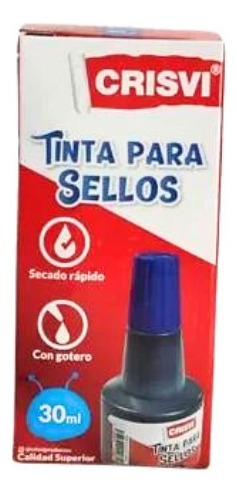 Tinta Almohadilla 30ml Negra (3 Unidades)