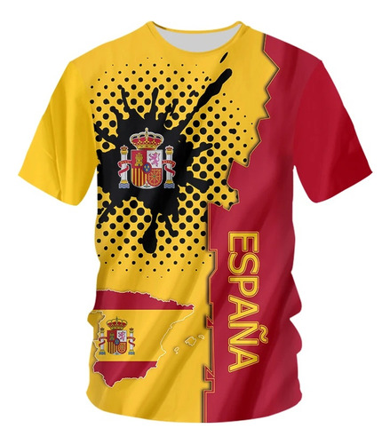 Camiseta Con El Emblema Nacional De España Impreso En 3d