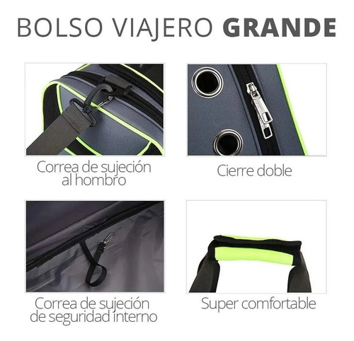 Imagen 7 de 10 de Bolso Transportador Mascotas Gato Perro Visor Rigido Mochila