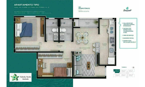 Imagem 15 de 18 de Apartamento À Venda No Bairro Dos Imigrantes - Criciúma/sc - 374