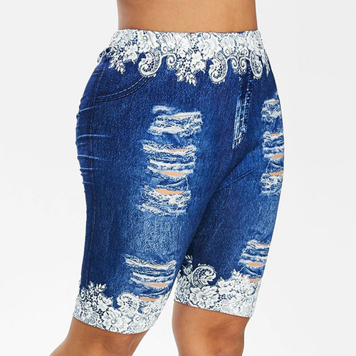 Leggings Deportivos Con Estampado De Temperamento, Talla Gra