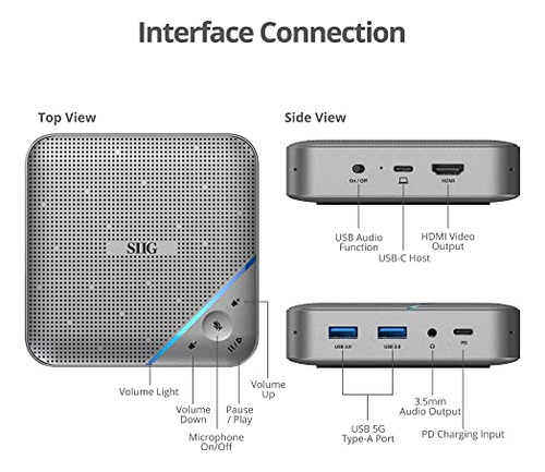 Micrófono Omnidireccional Para Salas De Conferencias Siig, U