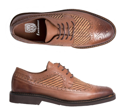 Zapato F.nebuloni Casual Estilo Oxford Color Bronce