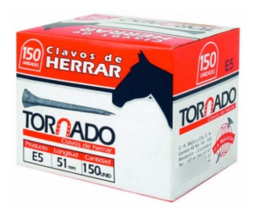 Clavos De Herrar E5 51mm Caja Tornado