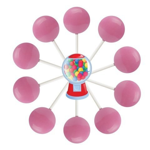 10ct. Bubble Gum Lollipop Bolsa (bubble Gum)