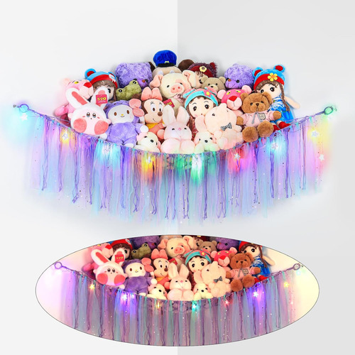 Red De Animales De Peluche O Hamaca Con Luz Led, Hamaca De J